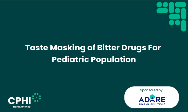Taste Masking of Bitter Drugs For Pediatric Population